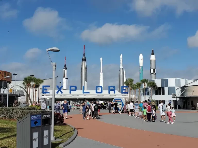 Kennedy Space Center Visitor Complex from Merritt Island